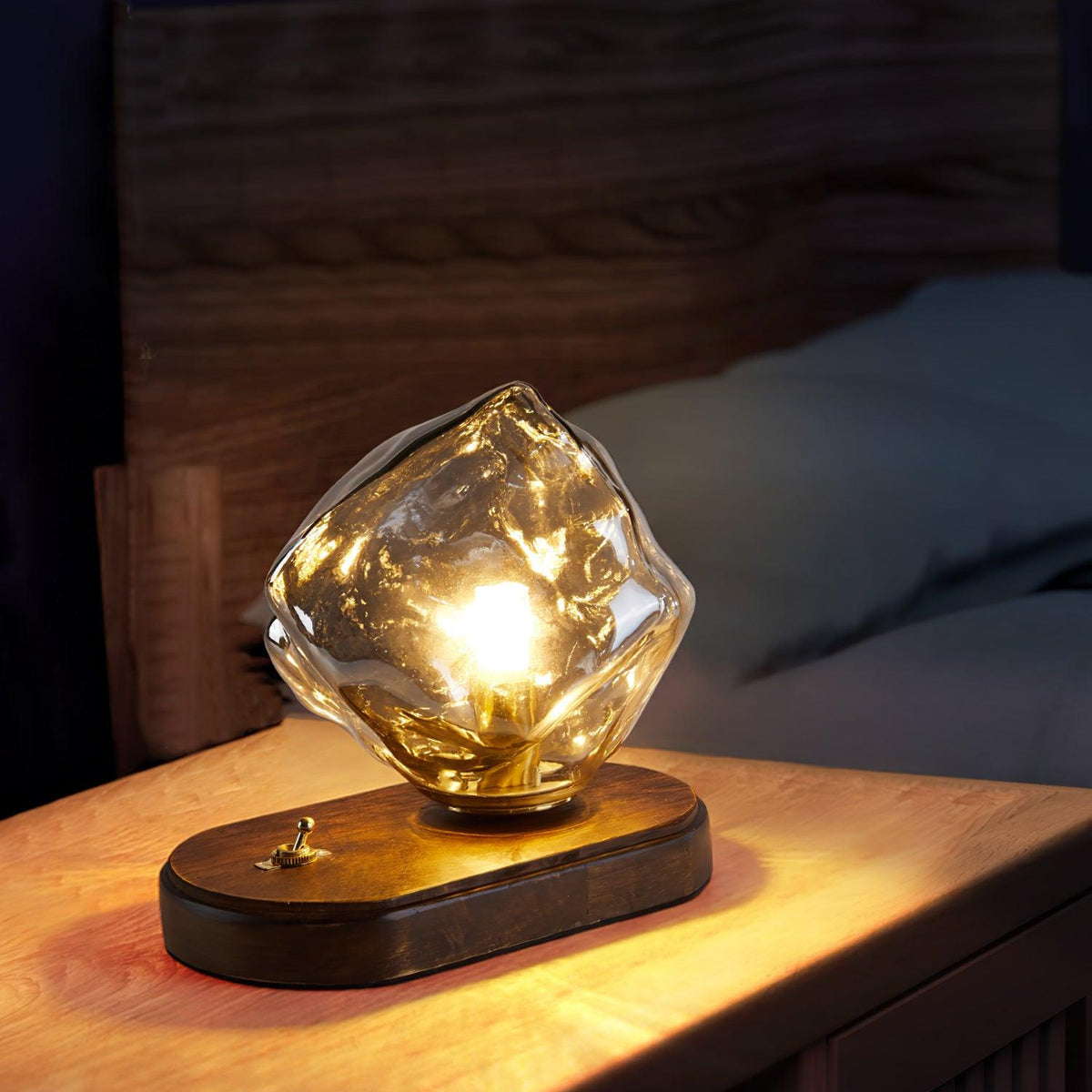 Ice Stone Glass Table Lamp