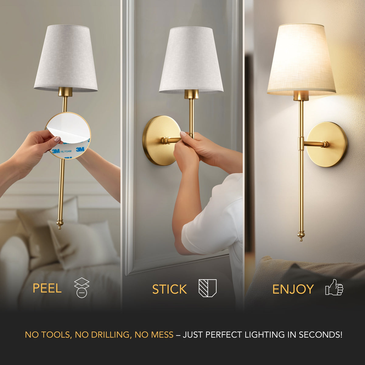 Lumia™ – Wireless LED Wall Lights (Set of 2)