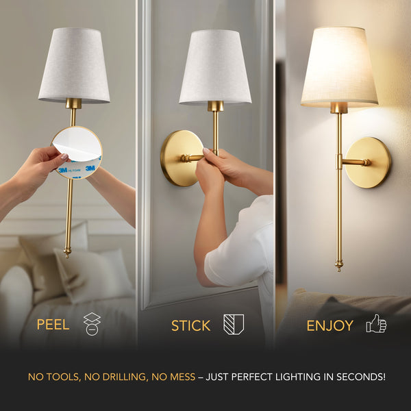 Lumia™ – Wireless LED Wall Lights (Set of 2)
