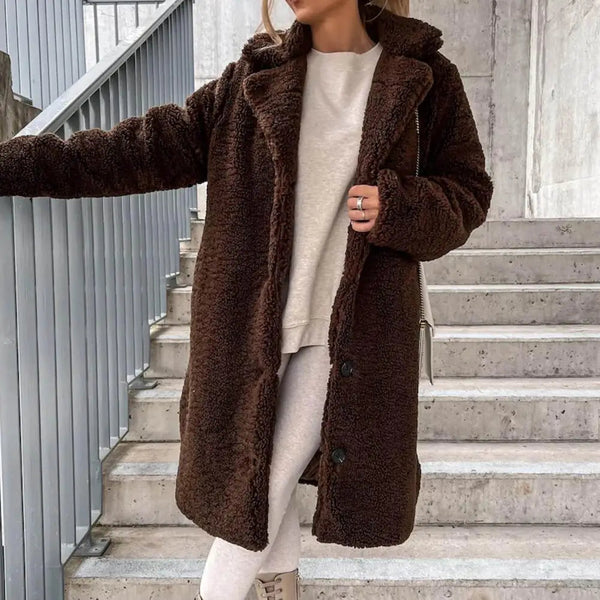 Indie Winter Coat | Longline Plush Faux Fur Design