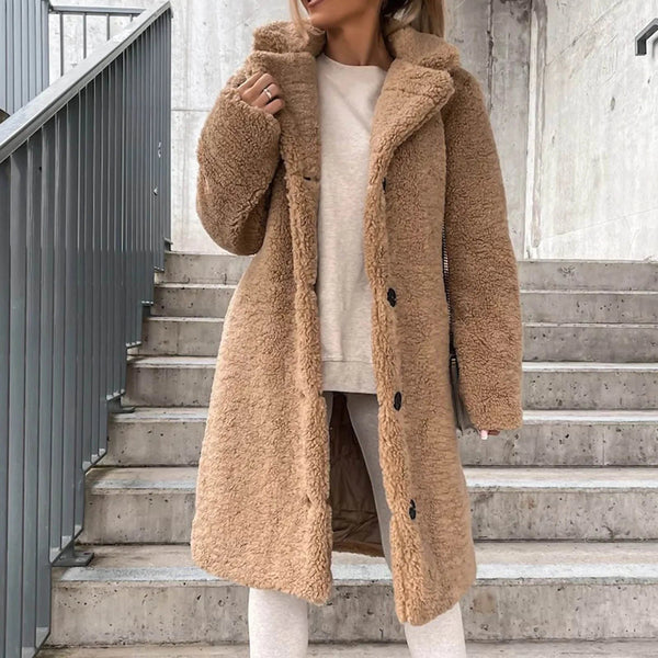 Indie Winter Coat | Longline Plush Faux Fur Design
