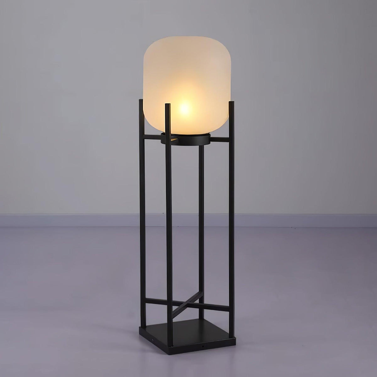 Solar floor lamp lantern for outdoors