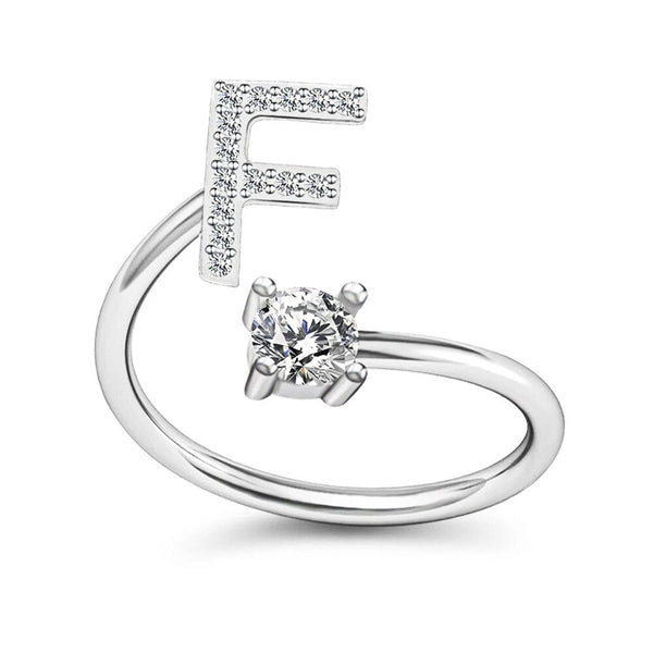 Personalized Initial Ring – Elegant and Custom Silver Jewelry