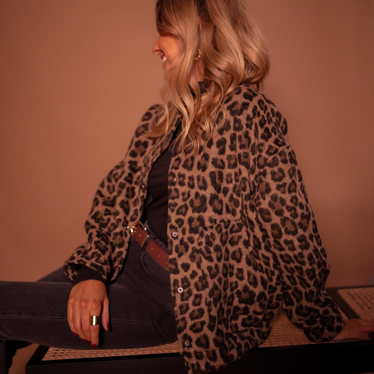 Lila Women's Jacket | Lightweight Leopard Print