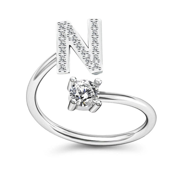 Personalized Initial Ring – Elegant and Custom Silver Jewelry