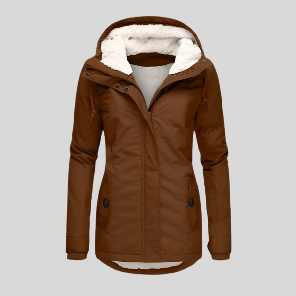 ORAVESSIA – WATERPROOF LONG JACKET WITH HOOD AND LINING