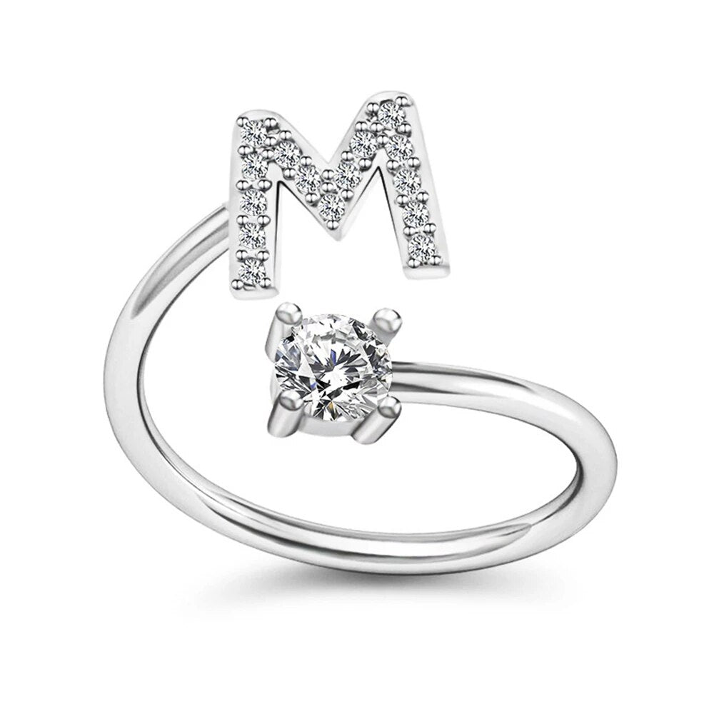 Personalized Initial Ring – Elegant and Custom Silver Jewelry