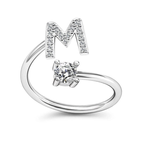 Personalized Initial Ring – Elegant and Custom Silver Jewelry