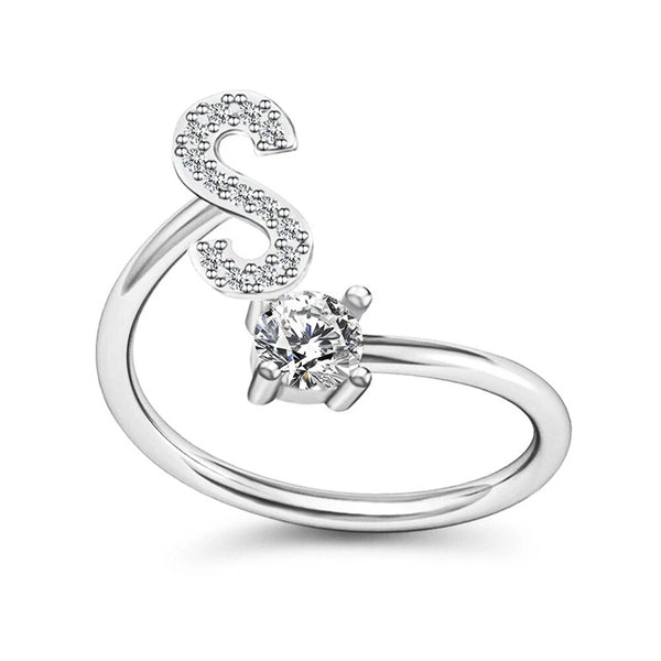 Personalized Initial Ring – Elegant and Custom Silver Jewelry