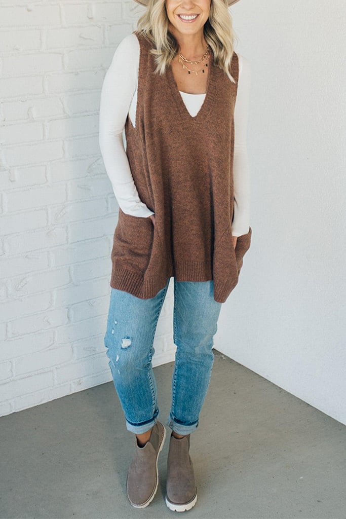 Pavo | Sweater Vest | Soft Fuzzy Texture