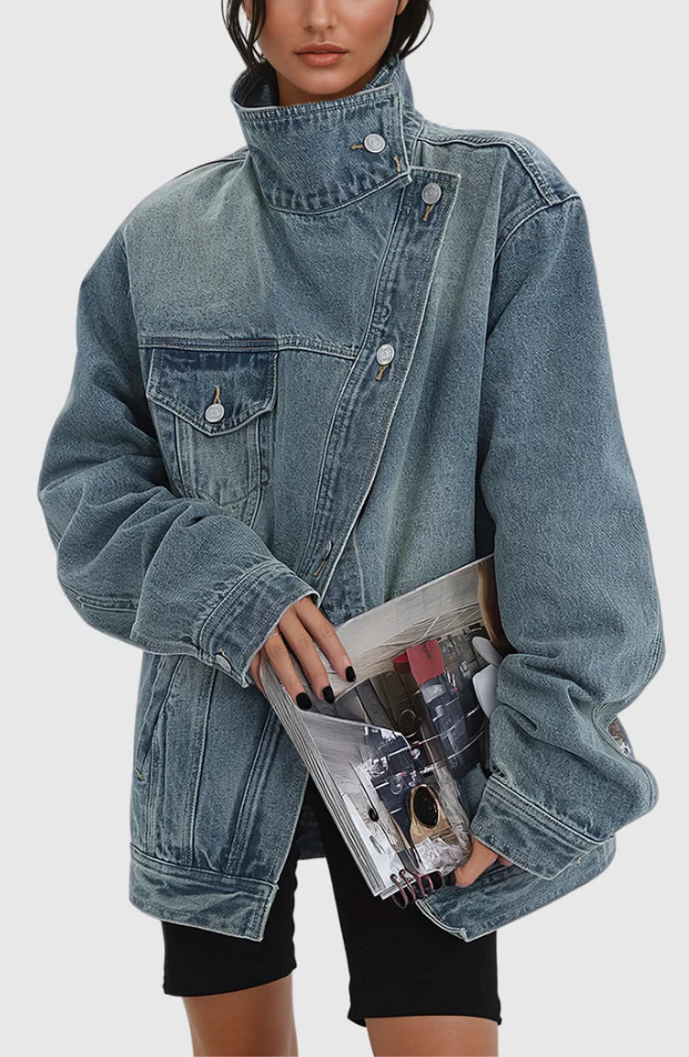 Pleun | Women's Denim Jacket | Artistic Design