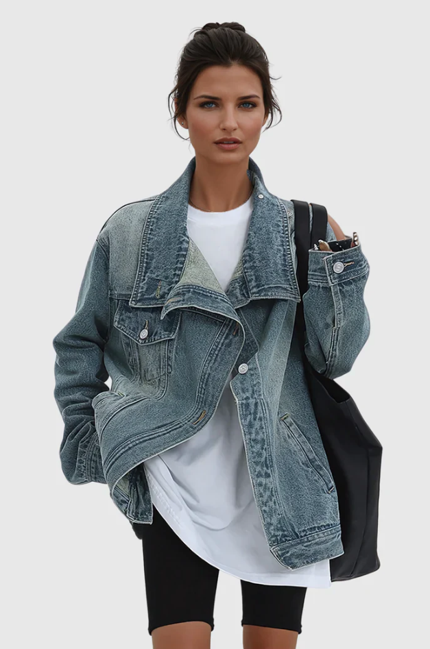 Pleun | Women's Denim Jacket | Artistic Design