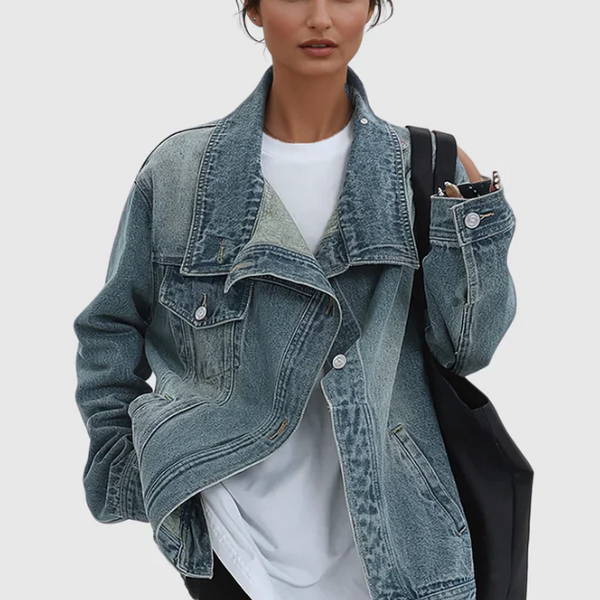 Pleun | Women's Denim Jacket | Artistic Design