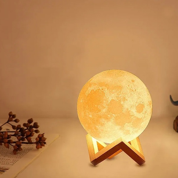 Wireless LED Rechargeable Table Lamp Magical Moon Lamp - Living Room | Nightstand Lamp