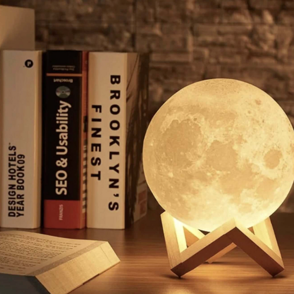 Wireless LED Rechargeable Table Lamp Magical Moon Lamp - Living Room | Nightstand Lamp