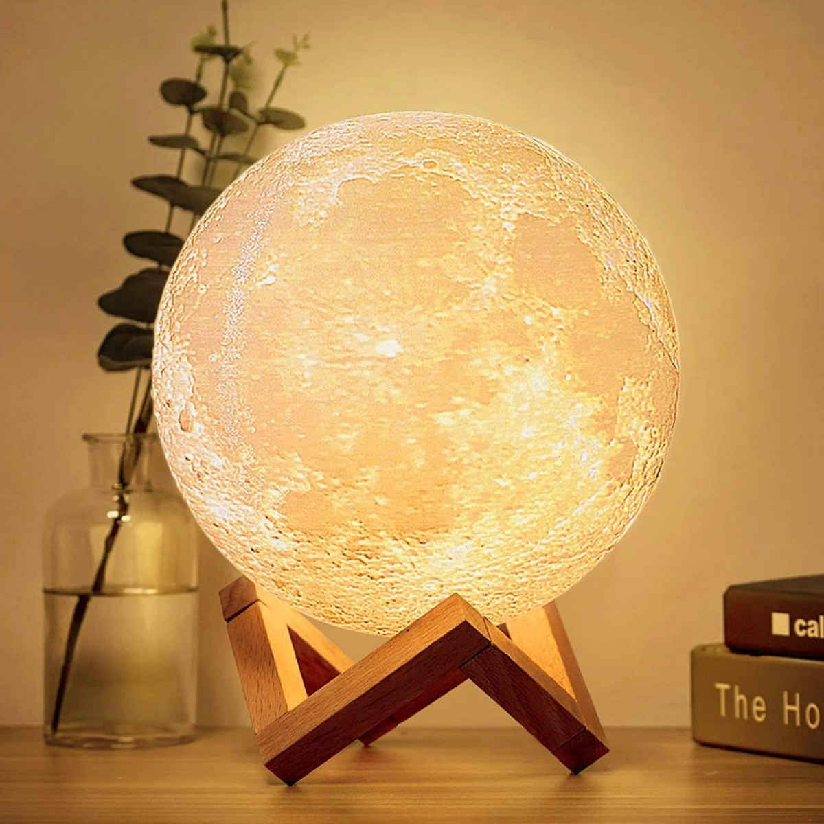 Wireless LED Rechargeable Table Lamp Magical Moon Lamp - Living Room | Nightstand Lamp