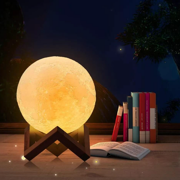 Wireless LED Rechargeable Table Lamp Magical Moon Lamp - Living Room | Nightstand Lamp