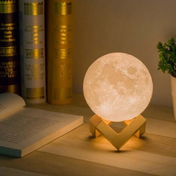 Wireless LED Rechargeable Table Lamp Magical Moon Lamp - Living Room | Nightstand Lamp