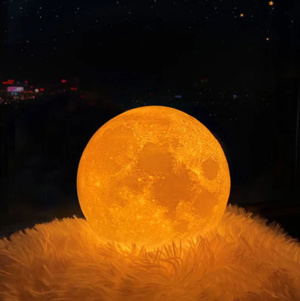 Wireless LED Rechargeable Table Lamp Magical Moon Lamp - Living Room | Nightstand Lamp