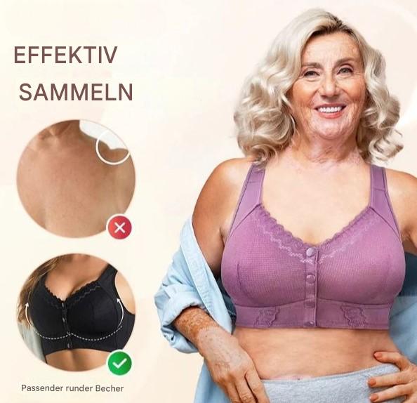1+1 free | Cotton bra with front closure for seniors