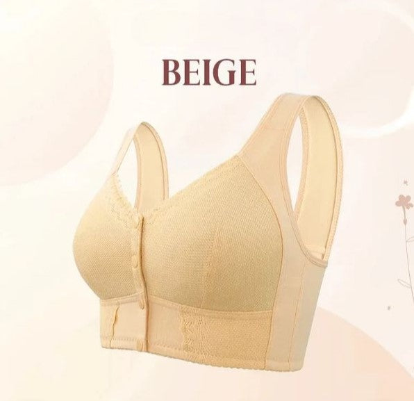 1+1 free | Cotton bra with front closure for seniors