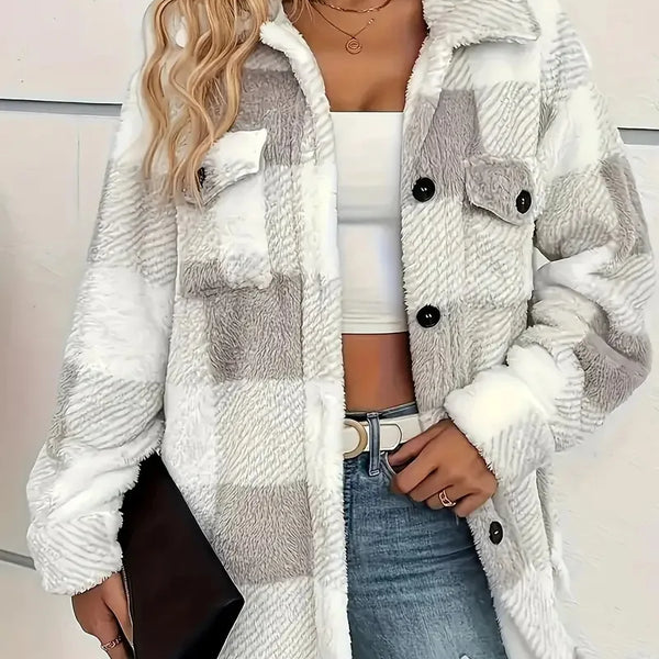 CALENIRAE – STYLISH PLAID FLEECE JACKET