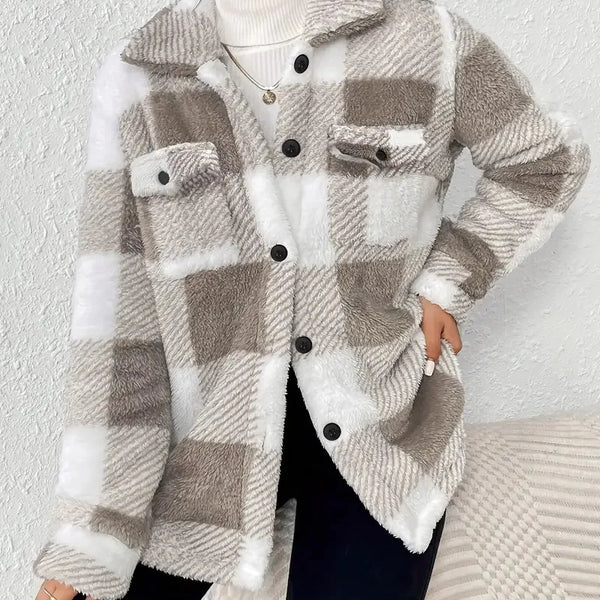 CALENIRAE – STYLISH PLAID FLEECE JACKET