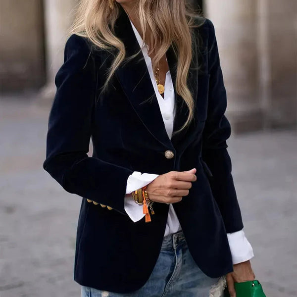 Selene Blazer | Soft Velvet Finish | Tailored Fit