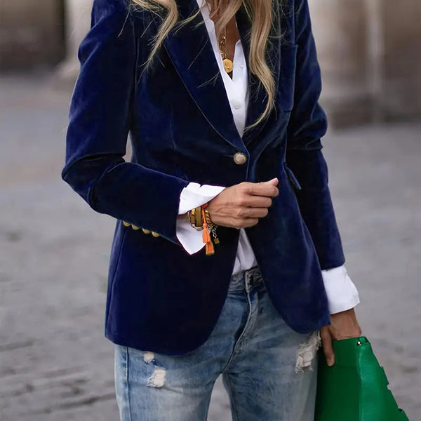 Selene Blazer | Soft Velvet Finish | Tailored Fit