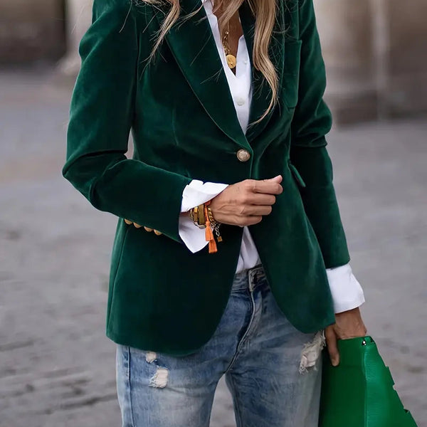 Selene Blazer | Soft Velvet Finish | Tailored Fit