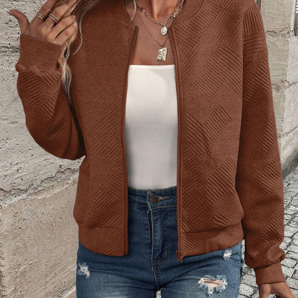 Selene | Spring Jacket | Lightweight Zipper Closure