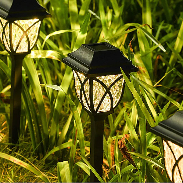 Solar-powered garden lamp