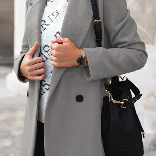 Tera Women's Lapel Coat | Soft Warm Fabric