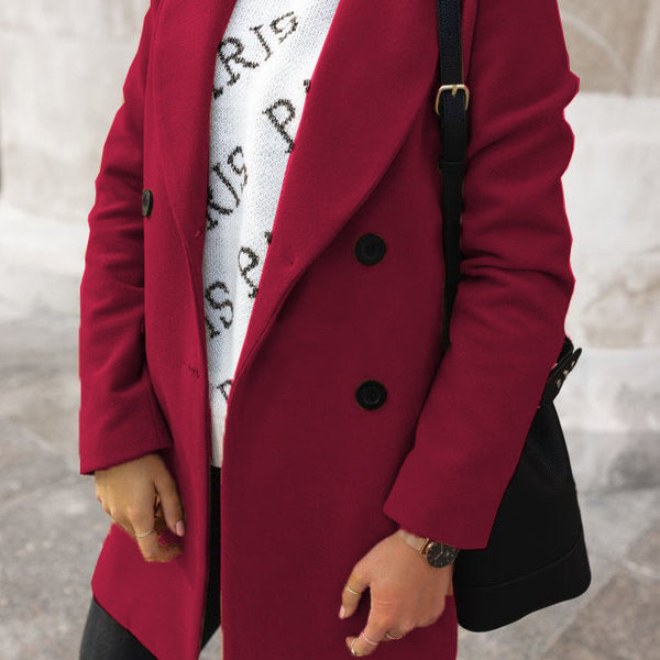 Tera Women's Lapel Coat | Soft Warm Fabric
