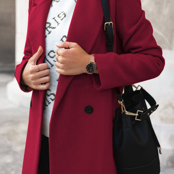 Tera Women's Lapel Coat | Soft Warm Fabric