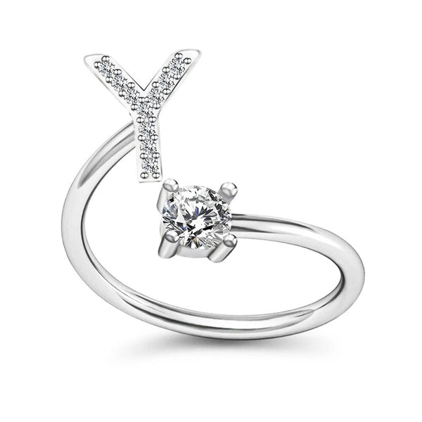 Personalized Initial Ring – Elegant and Custom Silver Jewelry