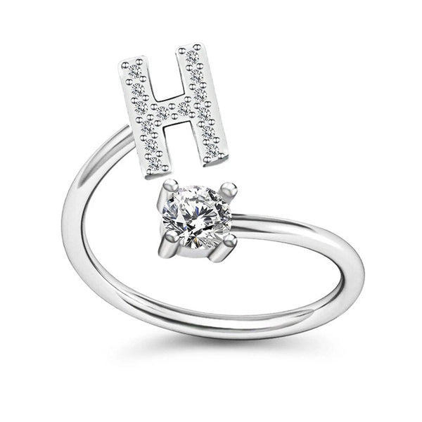 Personalized Initial Ring – Elegant and Custom Silver Jewelry