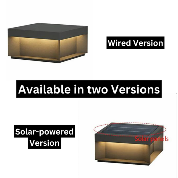 Outdoor post light with solar energy
