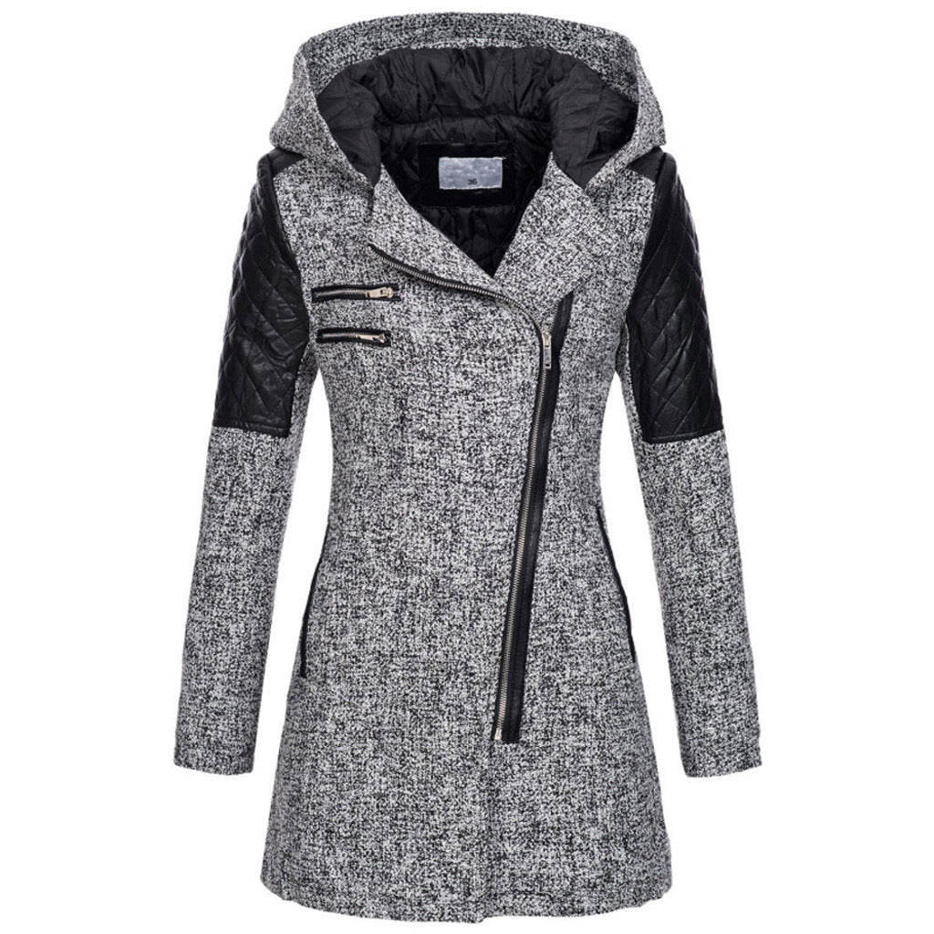 Zara Women's Winter Jacket | Slant-Zip Design