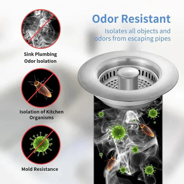 3 in 1 Kitchen Sink Drain Strainer