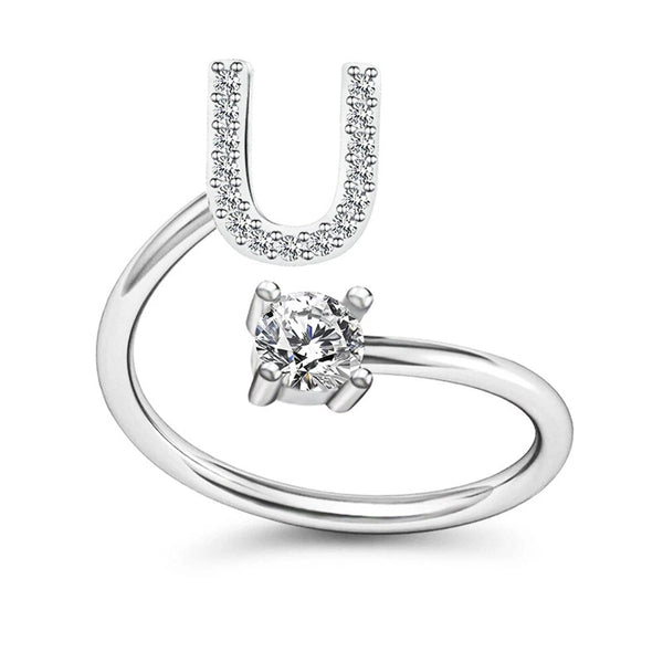 Personalized Initial Ring – Elegant and Custom Silver Jewelry