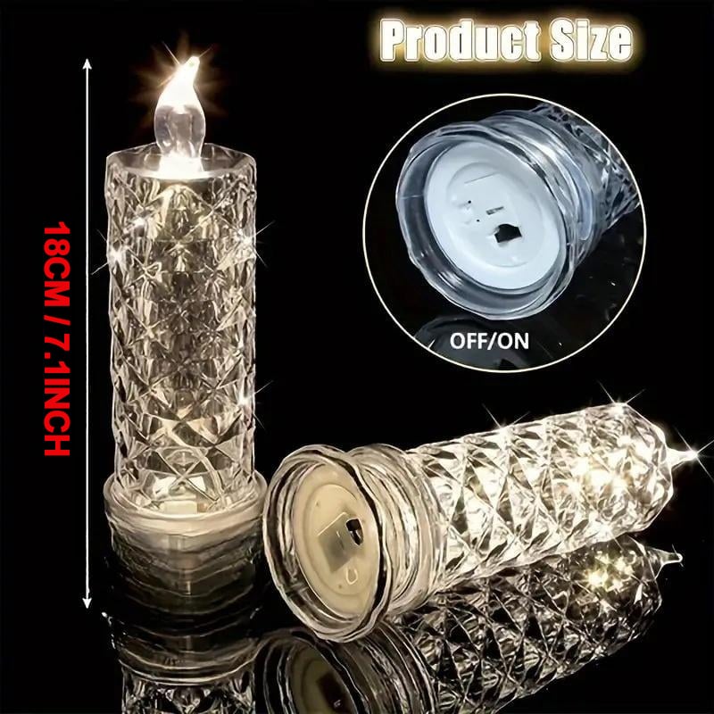 【LAST DAY SALE】LED Crystal Candle Lights ✨🕯️🔥 Buy 2 Get 1 Free, Ends Today!