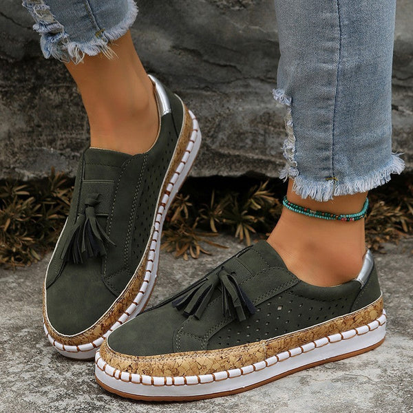 Tasselina™ – Stylish Women's Loafers with Decorative Tassels