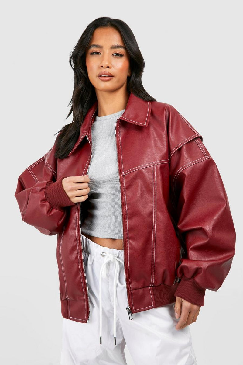 Lara Leather Bomber Jacket – Stylish and Classic Leather Outerwear