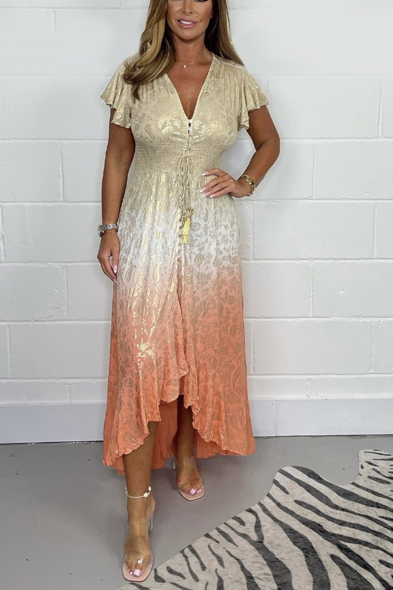 Francisca™ Foil Printed Dress