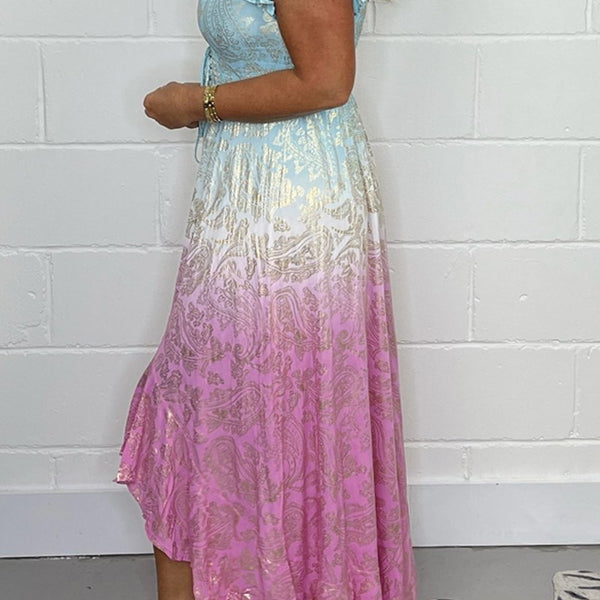 Francisca™ Foil Printed Dress