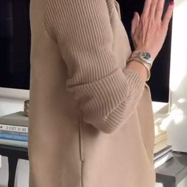LEONORA - CONTEMPORARY KNIT-SLEEVE SUIT BLAZER