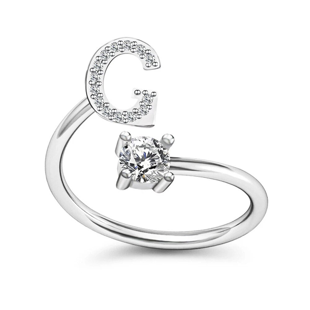Personalized Initial Ring – Elegant and Custom Silver Jewelry