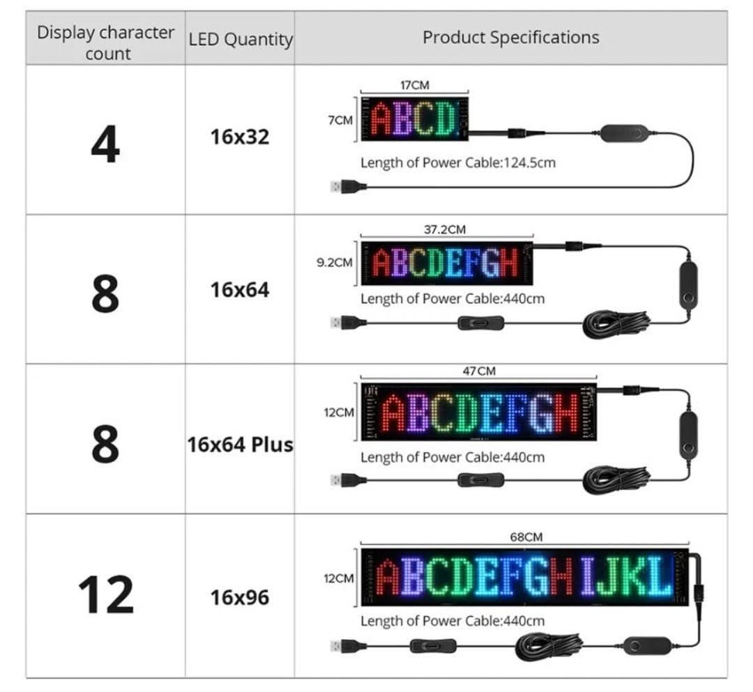 GlowSign™ Car LED Display