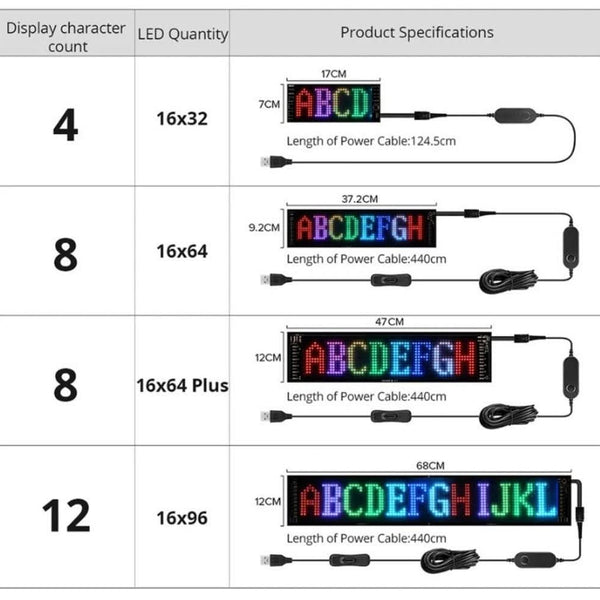 GlowSign™ Car LED Display